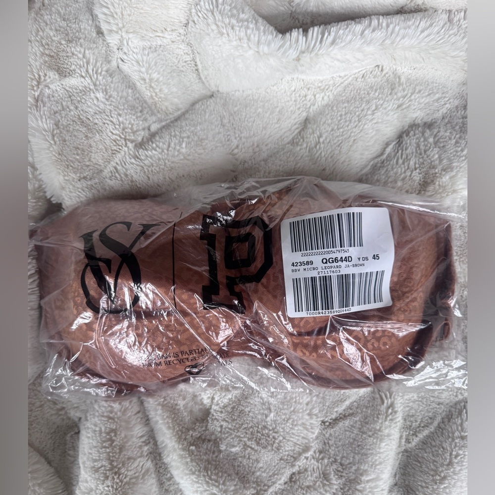 Pink Copper Satin Bra - Packaged
